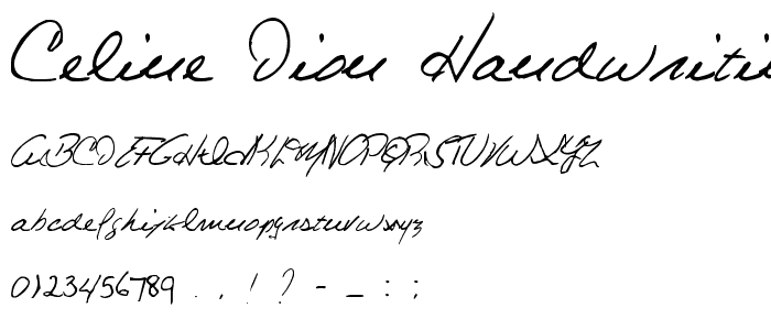 Celine Dion Handwriting font